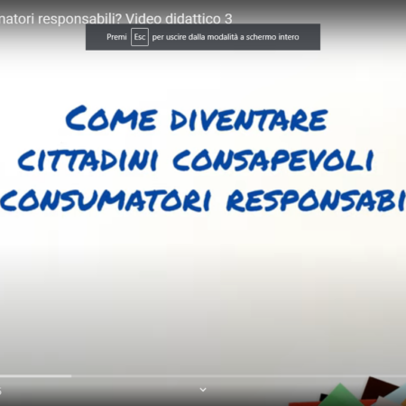 ? Come diventare consumatori responsabili? Video didattico 3