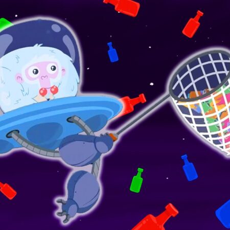 ? Dr. Spooky vuole inquinare lo spazio! Tieni la galassia pulita con il team di Superzoo!